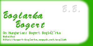 boglarka bogert business card